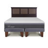 Cama Europea CIC Base Dividida King Ortopedic Advance + Respaldo New Torino Chocolate