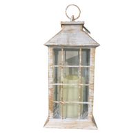 Fanal con Vela Led Plástico Vgo  31 x 14 cm Blanco