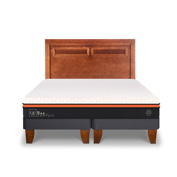 Cama Europea CIC Base Dividida King Bee Comfort + Respaldo