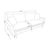 Sofá Home Mobili Huston 2 Cuerpos Azul