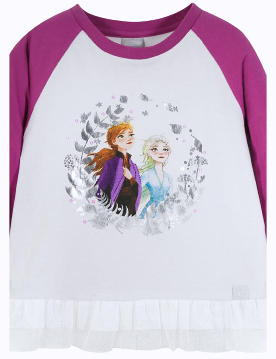 Polera Niña Frozen Elsa & Ana