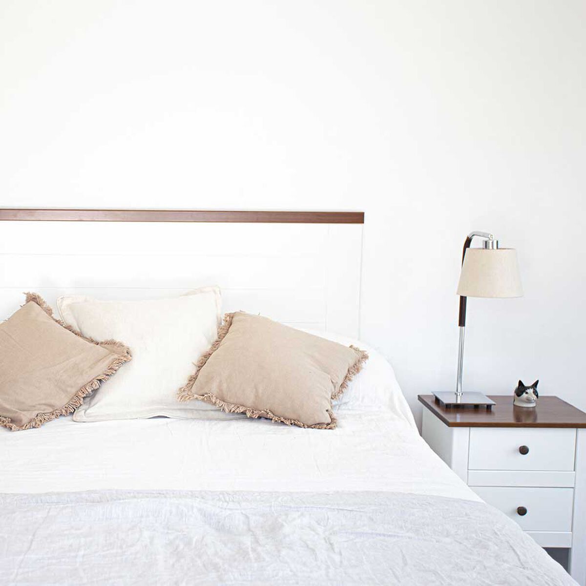 Respaldo + 2 Veladores Flex 2 Plazas London Blanco