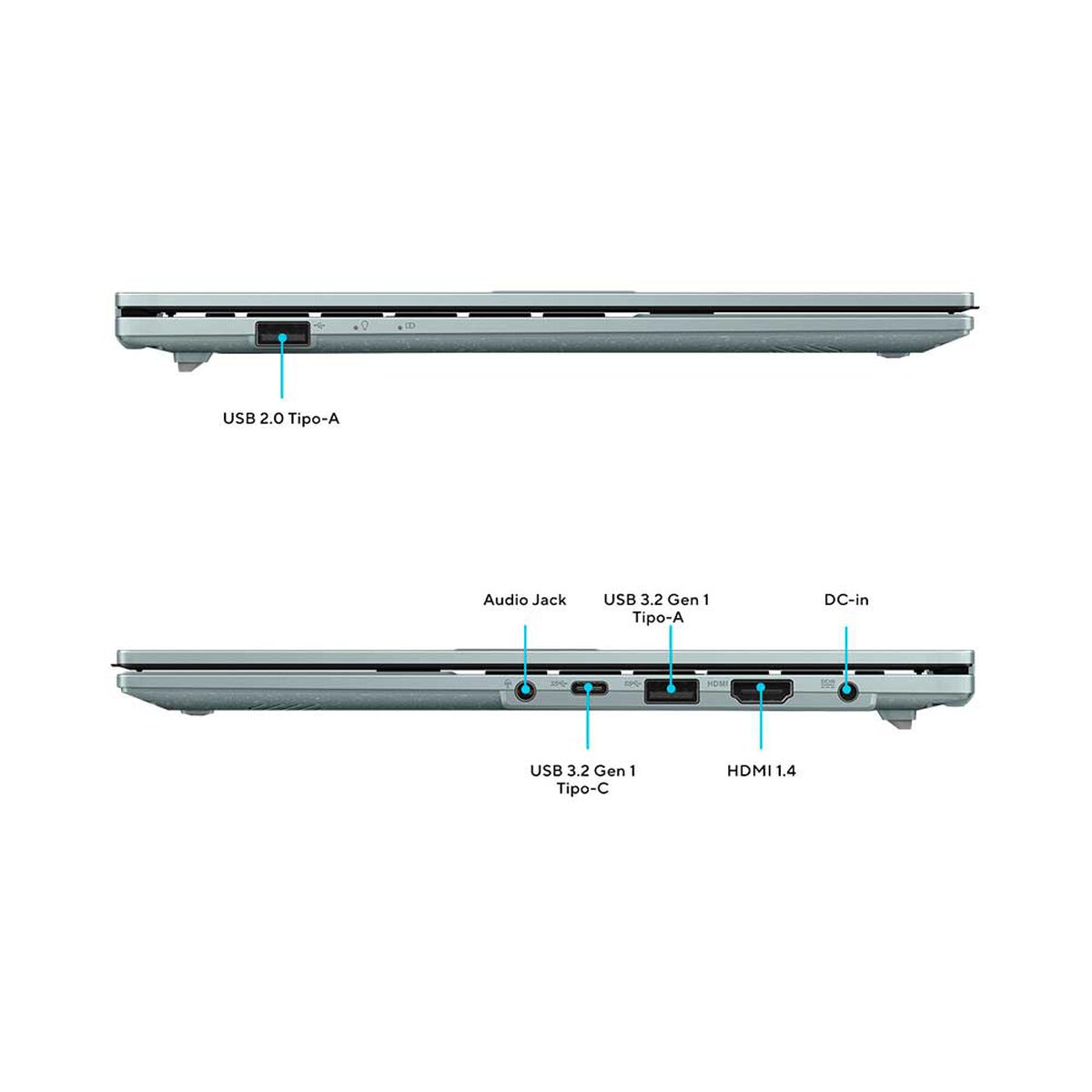 Notebook Asus Vivobook Go 14 Core i3 8GB 512GB SSD 14"