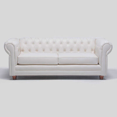 Sofá Barra Design Chesterfield 3 Cuerpos Crudo
