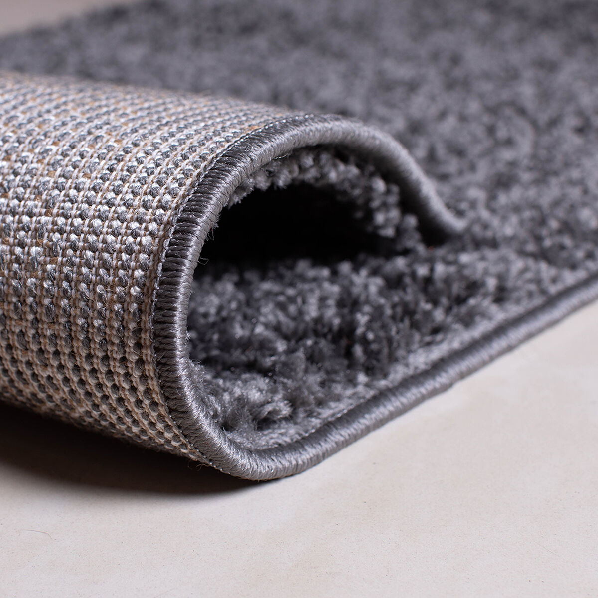 Alfombra Doral Shaggy 180 x 133 cm Gris
