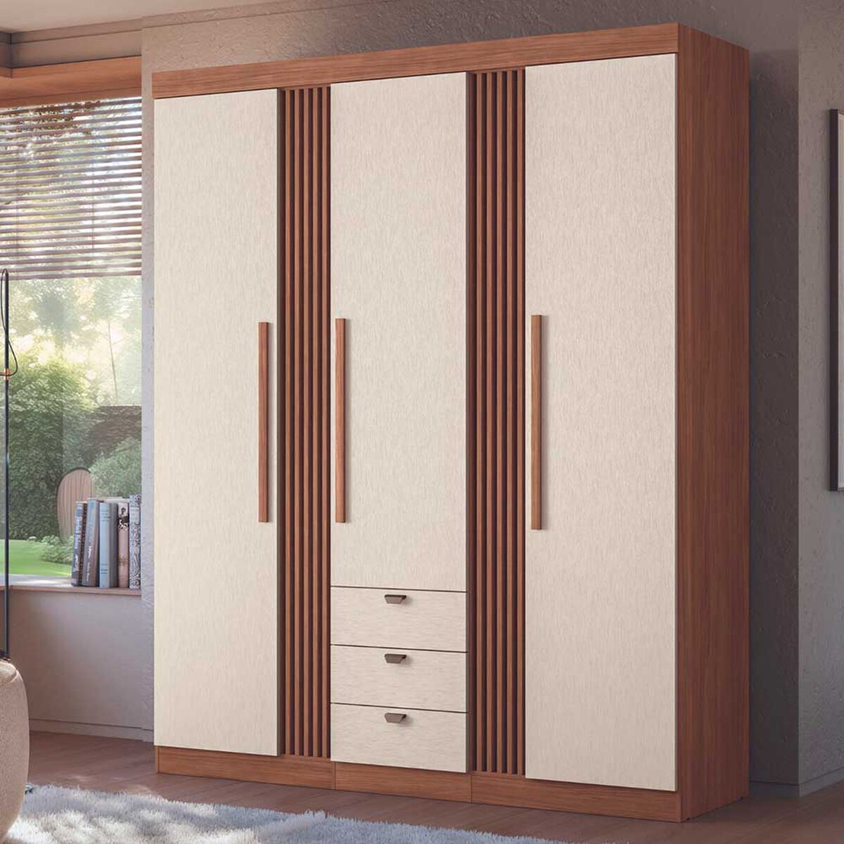 Clóset Onessta Aurora 3 Puertas 3 Cajones Jatoba Arena