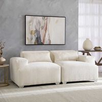 Sofá Mons Cala 2 Cuerpos Boucle Crudo