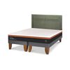 Cama Europea CIC Base Dividida King Beecomfort + Respaldo Milan Olivo