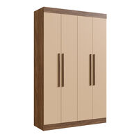 Clóset Exit Orlando 4 Puertas 2 Cajones Castaño y Beige