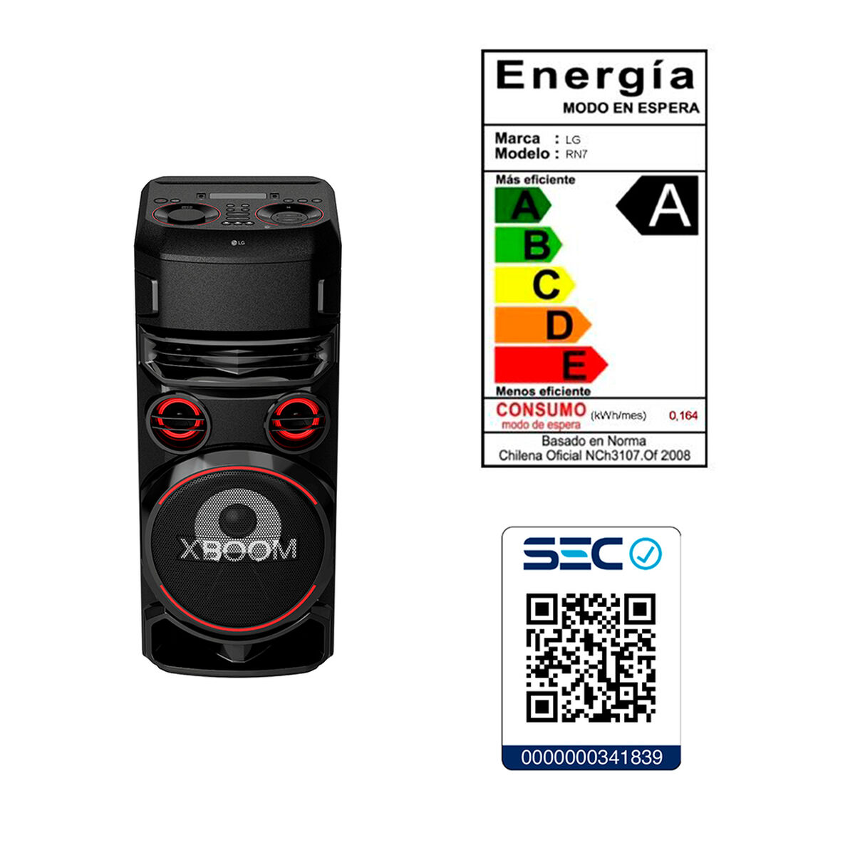 Minicomponente LG XBOOM RN7 1000W