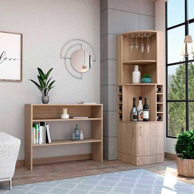 Imagen 1 del producto Combo Bar Esquinero + Mesa de Arrimo TuHome Beijing Wengue