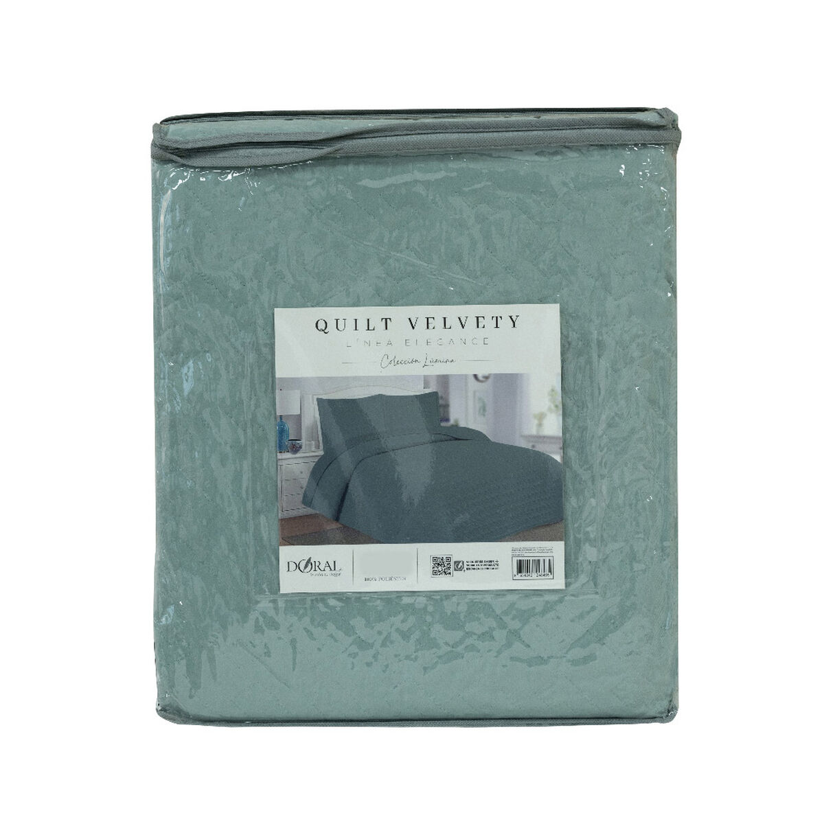 Quilt Doral 3 Plazas Lumi Velvety Verde