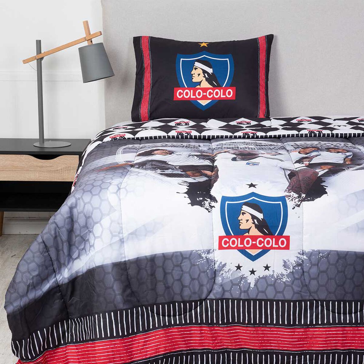 Plumón Colo-Colo Vidal 1,5 Plazas Estampado