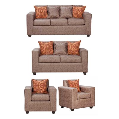 Imagen 1 del producto Juego de Living Black Factory Ezeiza Sofá 3 Cuerpos + Sofá 2 Cuerpos + Dos Sillones 1 Cuerpo Café