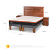 Cama Europea CIC Base Dividida 2 Plazas Bee Comfort + Respaldo + 2 Veladores