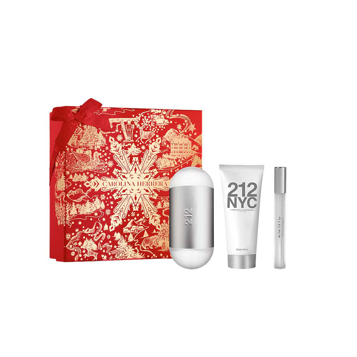 Set Carolina Herrera Mujer 212 NYC Edt 100 ml + 10 ml + Body Lotion 100 ml