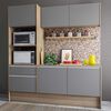 Mueble de Cocina Vekkahome Virginia 1 Cajón 6 Puertas Café