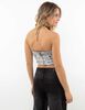 Blusa Strapless Crop Terciopelo Plush Mujer Icono