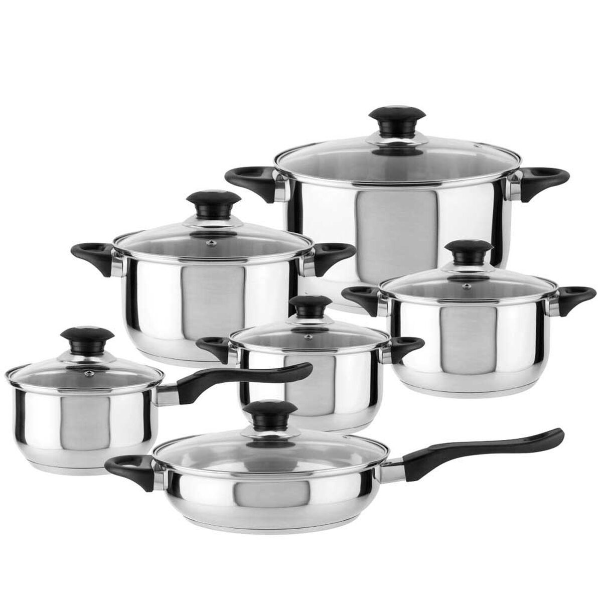 Bater&iacute;a de Cocina Magefesa Monterrey 12 Piezas Acero Inox