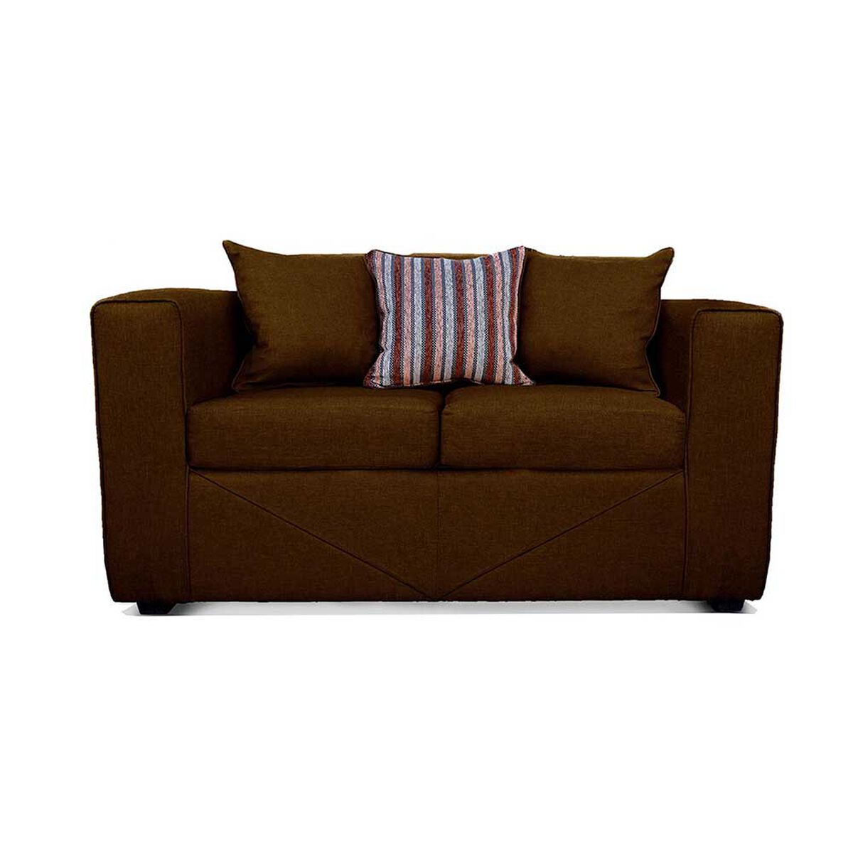 Juego de Living Elegant Detail Santa Fe Sofá 3 Cuerpos + Sofá 2 Cuerpos + Sillón 1 Cuerpo Café