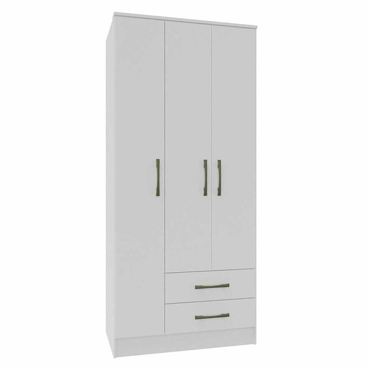 Clóset Vekkahome Pequim 3 Puertas 2 Cajones Blanco