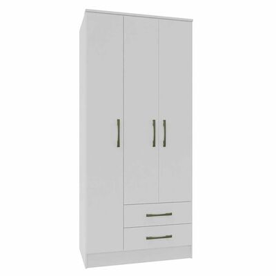 Clóset Vekkahome Pequim 3 Puertas 2 Cajones Blanco