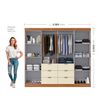 Closet Di Poretti Design Click 4 Puertas 6 Cajones Caf&eacute; Blanco