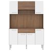Mueble de Cocina Vekkahome Emi 1 Cajón 7 Puertas Café