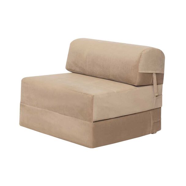 Sofá Cama Latam Home Velvet Siena 1 Cuerpo Beige