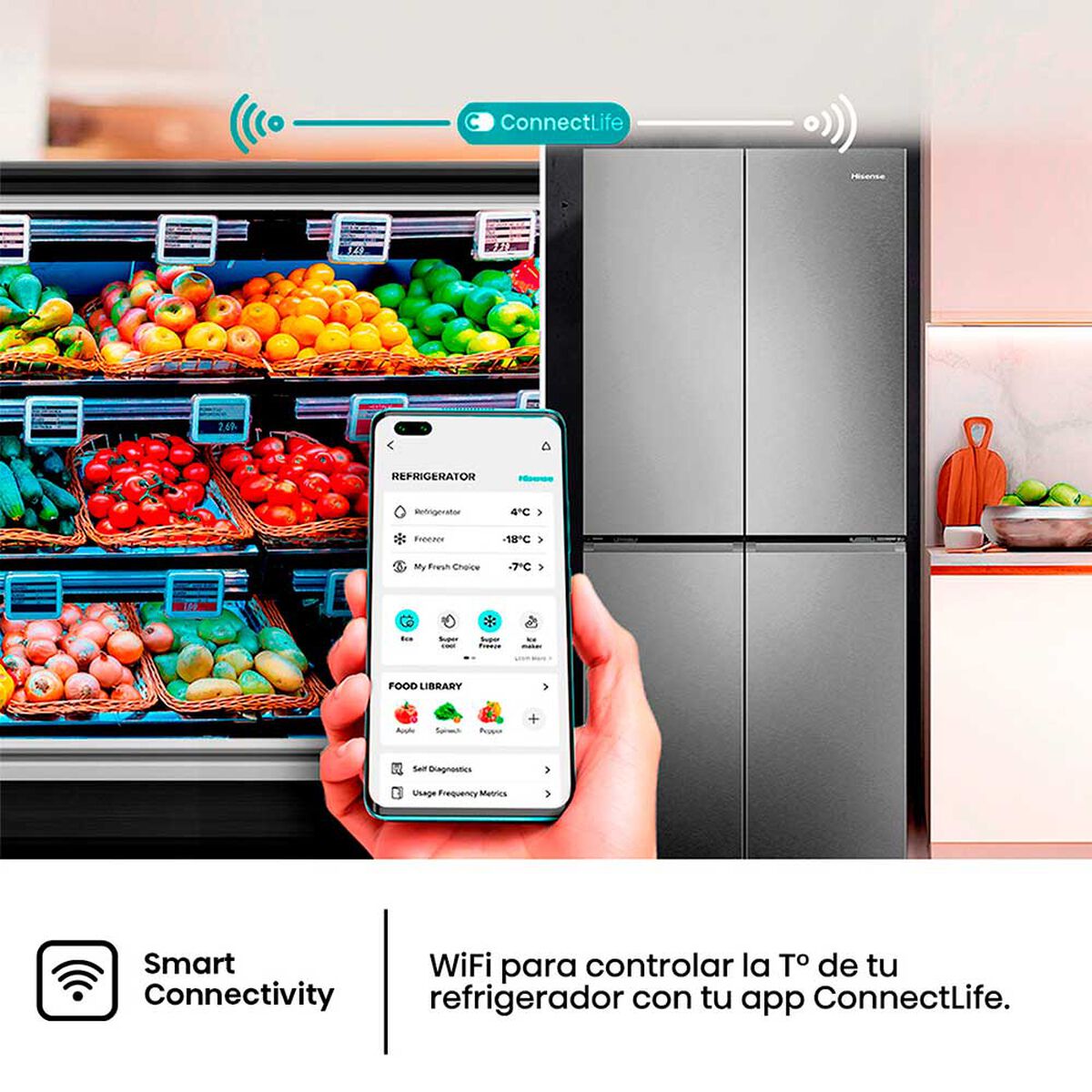 Refrigerador Side by Side Hisense RS820NV 652 L