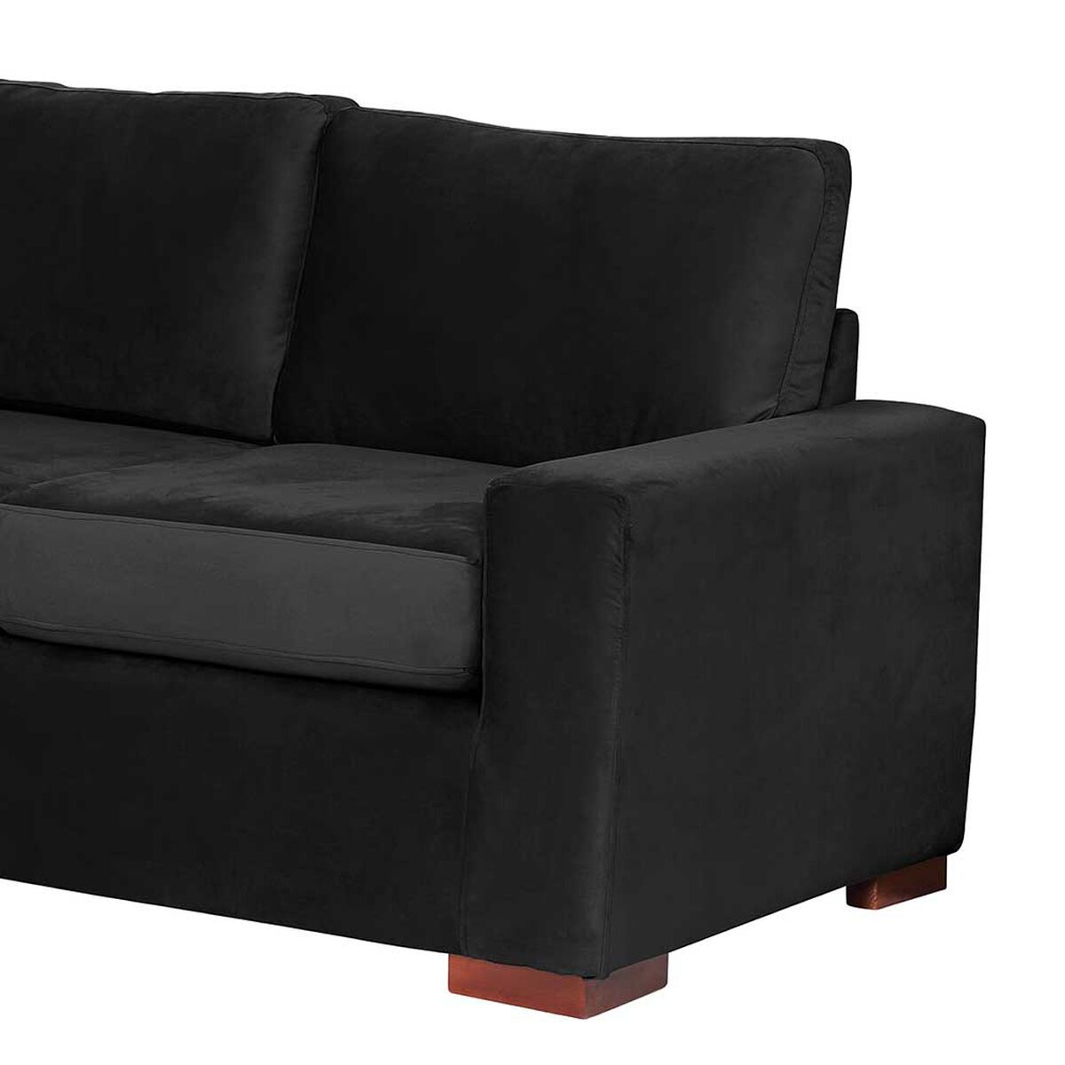 Sofá Seccional Derecho Latam Home Livorno 3 Cuerpos Negro