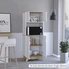 Mueble para Microondas Tuhome Bi-Color 4 Puertas Blanco Duna