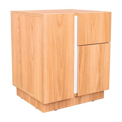 Velador Tuhome Carmi 1 Cajón Fresno Blanco