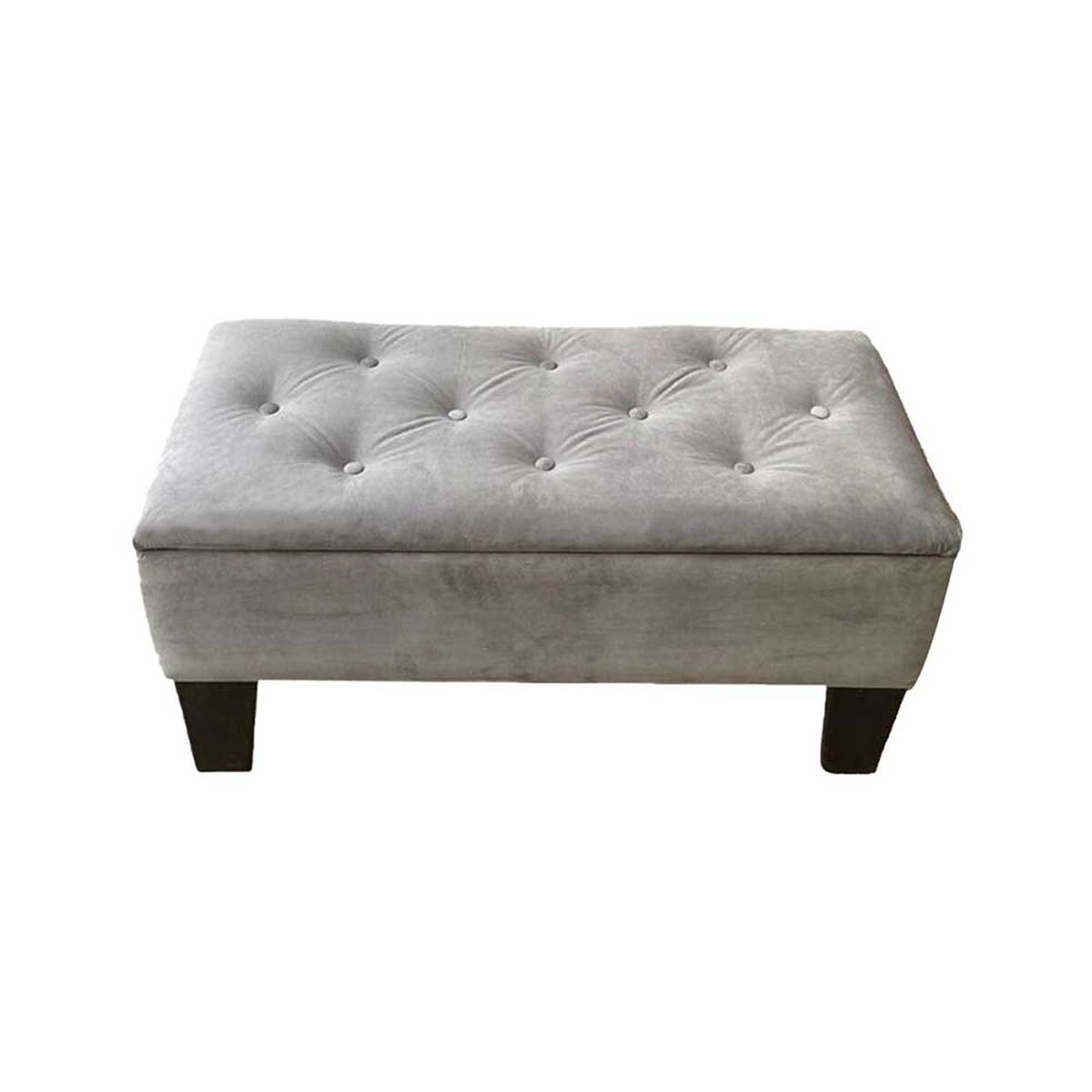 Banqueta Baúl Derecho Muebles HVM Ban Gris