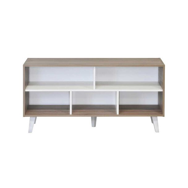 Rack TV Mobikit Luisiana Hasta 50"" Roble Santana Blanco