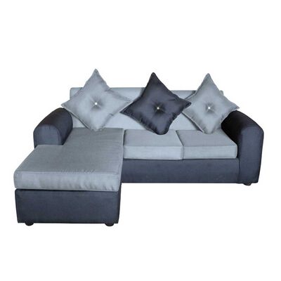 Sofá Modular Muebles MYM Marcia 4 Cuerpos Negro Gris