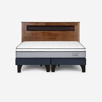 Cama Europea Rosen Base Dividida 2 Plazas Indie + Respaldo Ferrara