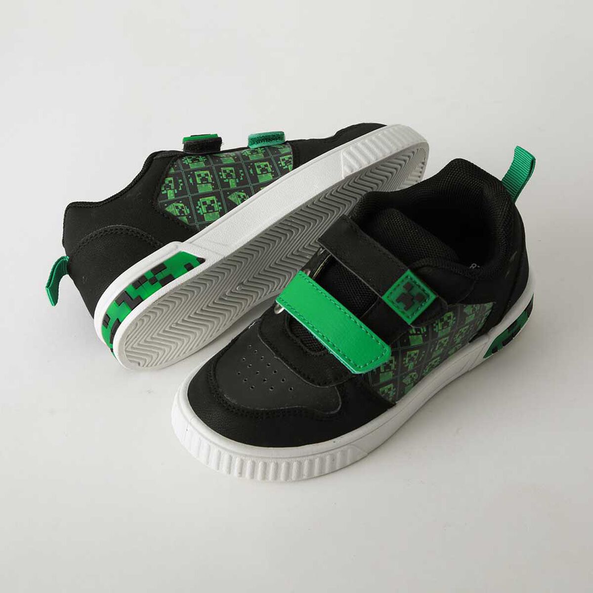 Zapatilla Con Luces Creepers Ni&ntilde;o Minecraft