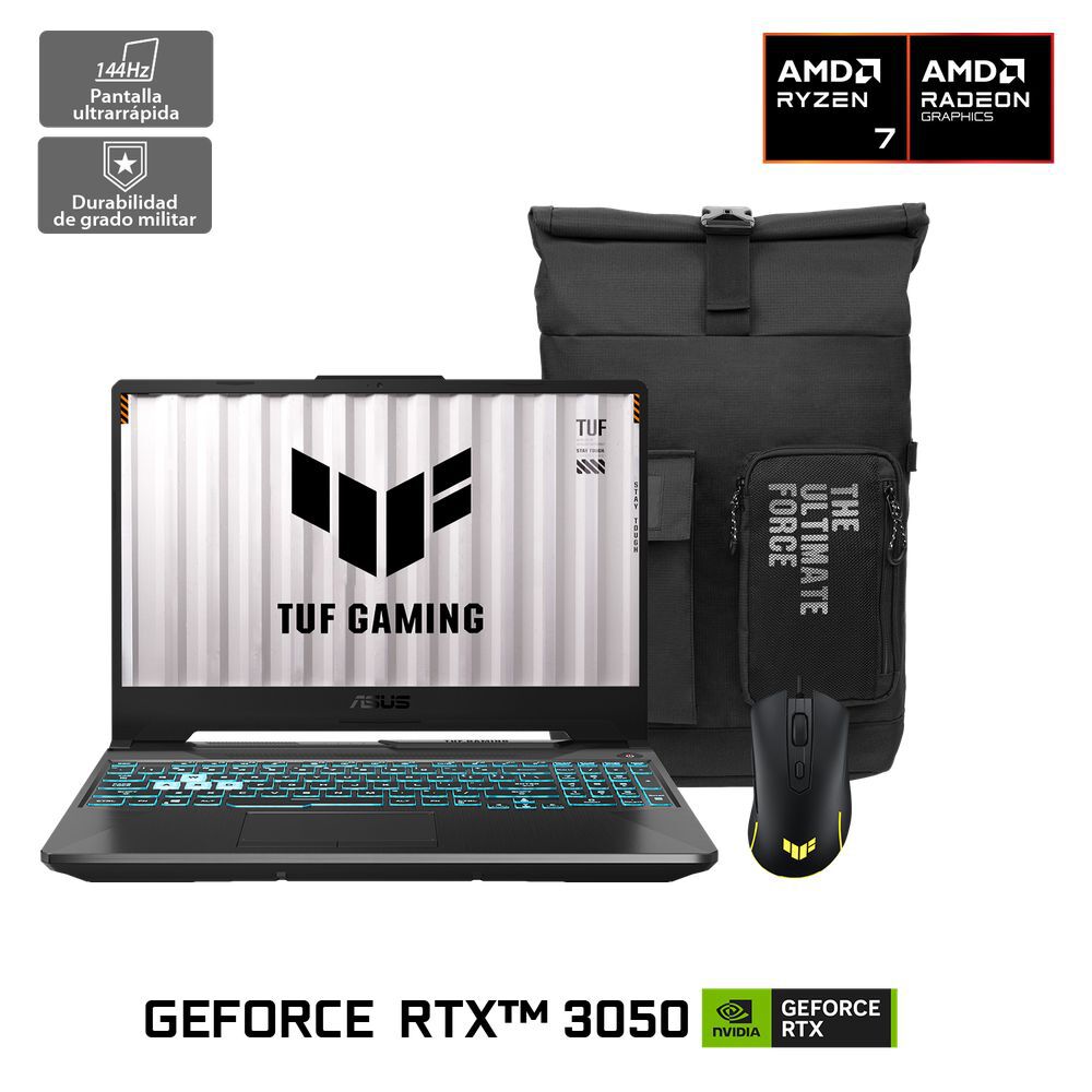 Notebook Gamer ASUS FA506NCG-HN344 W Ryzen 7 Serie 8000 16 GB 512 GB SSD 15,6" Nvidia RTX 3050 4 GB
