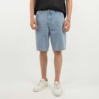 Bermuda Hombre Icono Azul-Claro, Gris, Negro, Raw