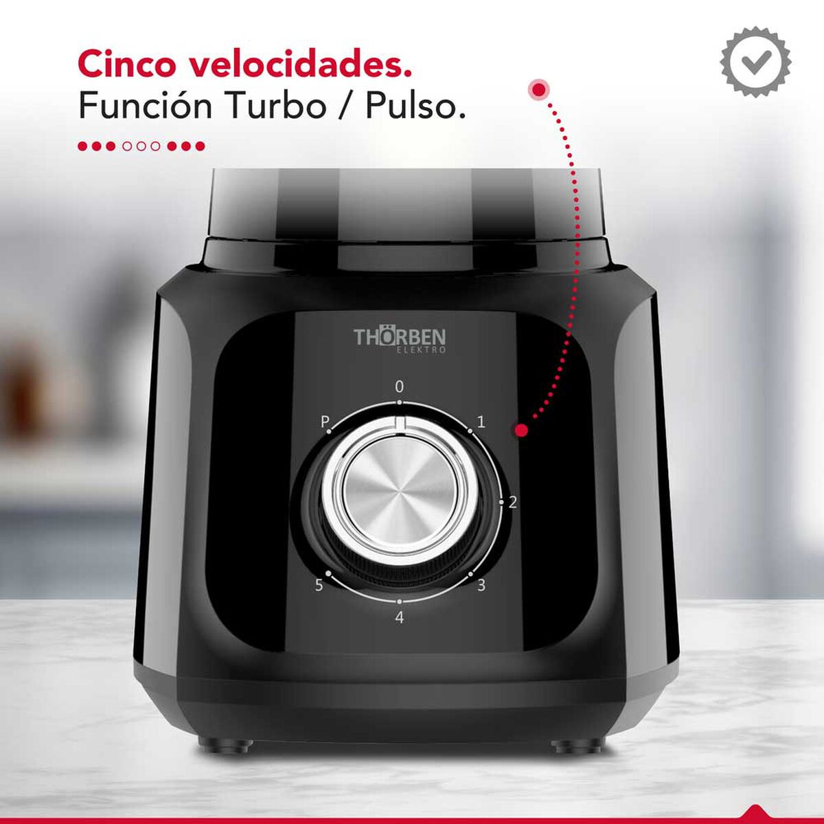 Licuadora Thorben Thor Matt Black Blender 600W