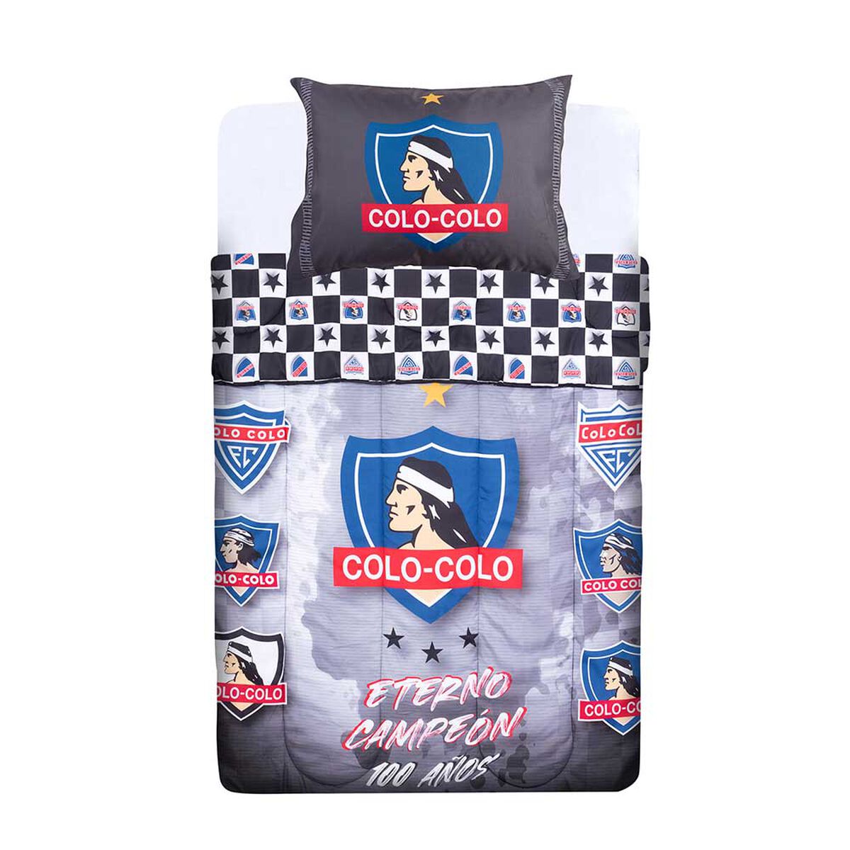 Plumón Colo-Colo 1,5 Plazas Eterno Multicolor