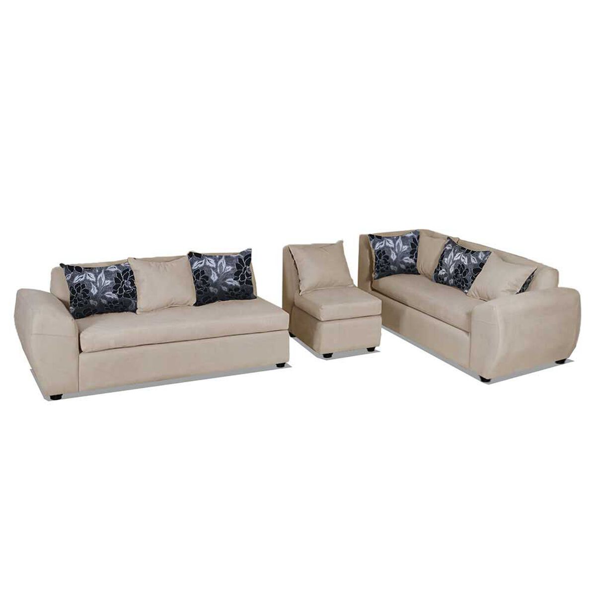 Sofá Seccional Modular Elegant Detail Houston 7 Cuerpos Beige