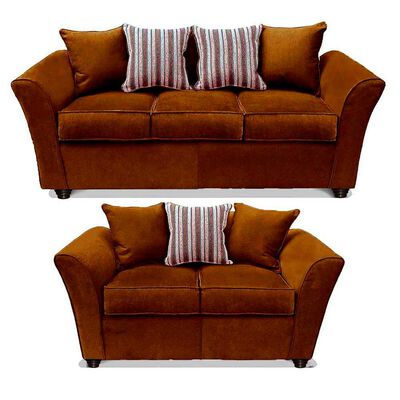 Imagen 1 del producto Juego de Living Elegant Detail Minesota Sofá 3 Cuerpos + Sofá 2 Cuerpos Café