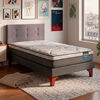 Cama Europea Flex 1,5 Plazas Dream Pocket Box + Respaldo Royal Grafito