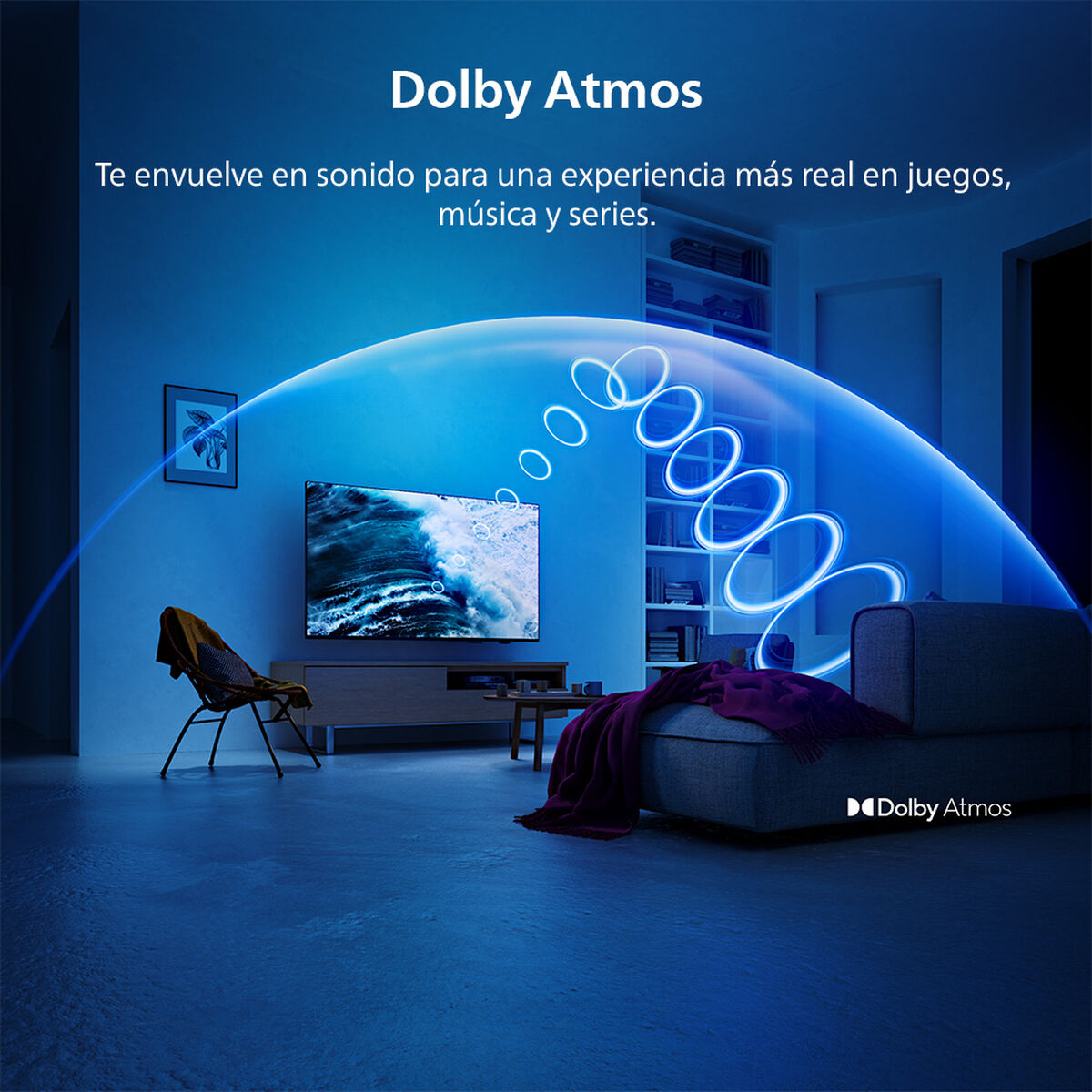 Smart TV QLED 65'' Philips 4K UHD Titan OS 65PUD8250