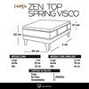 Cama Europea Latam Home 1 Plaza Zen Top Spring Visco Velvet Beige