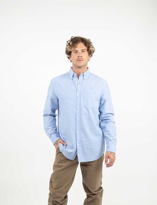 Imagen 1 del producto Camisa Manga Larga Hombre Zibel Azul-Piedr, Beige, Oliva