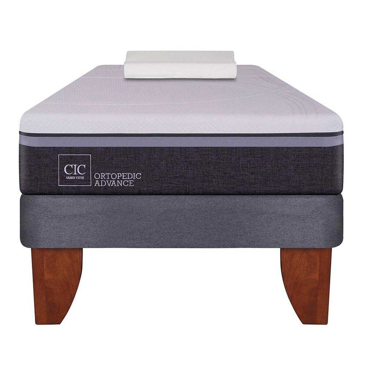 Cama Europea CIC 1,5 Plazas Ortopedic Advance + Almohada