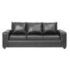 Juego de Living Innovamuebles Kahlo Sofá 3 Cuerpos + Dos Sillones 1 Cuerpo Negro